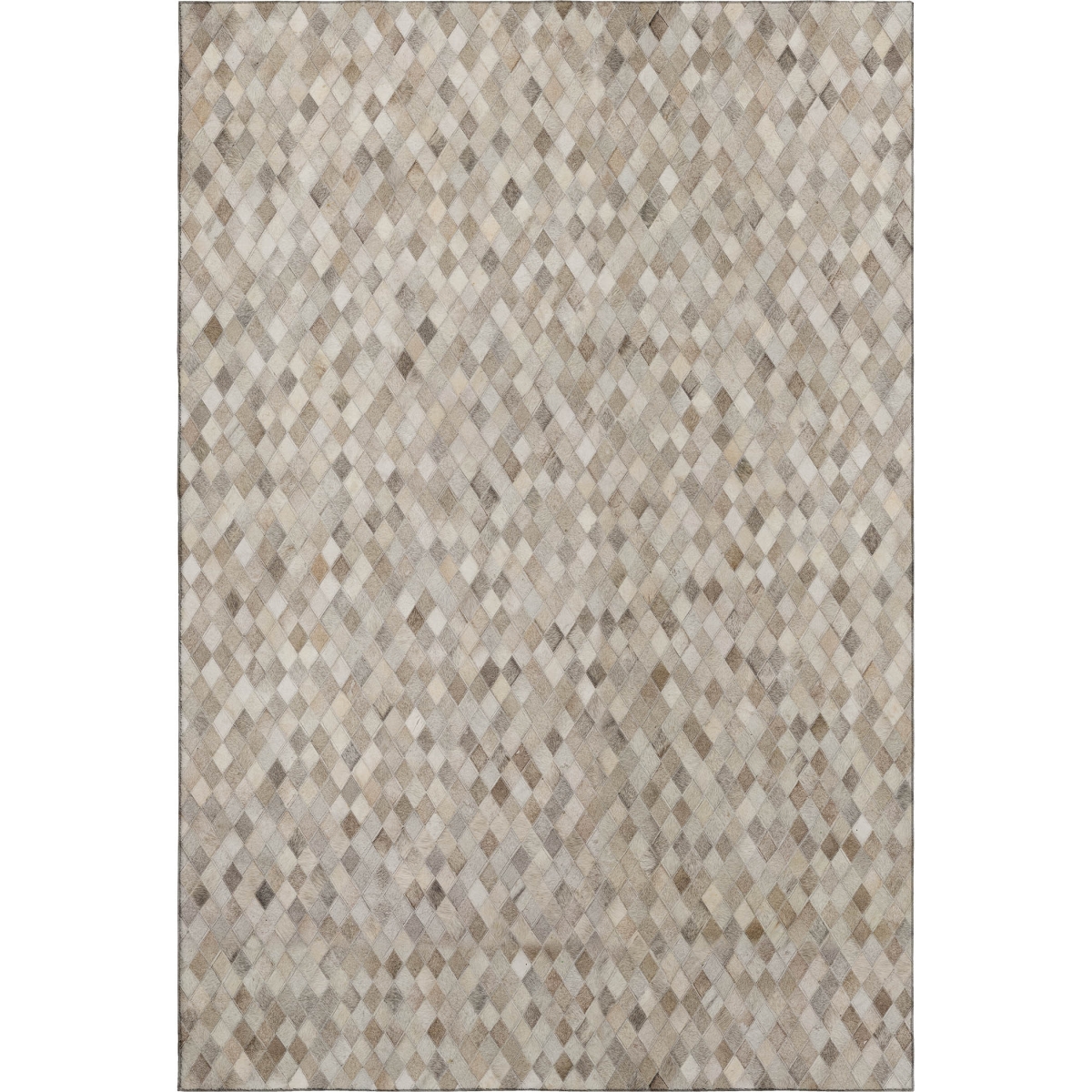 644696 5 x 8 ft. Gray, Ivory & Beige Geometric Lodge Washable Machine Made Rectangle Area Rug with UV Protection