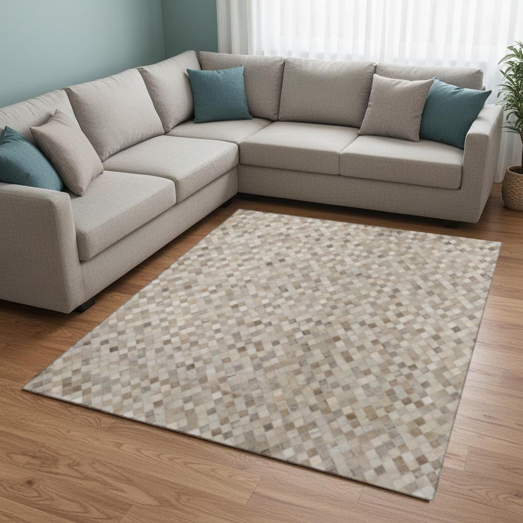 644699 9 x 12 ft. Gray, Ivory & Beige Geometric Lodge Washable Machine Made Rectangle Area Rug with UV Protection