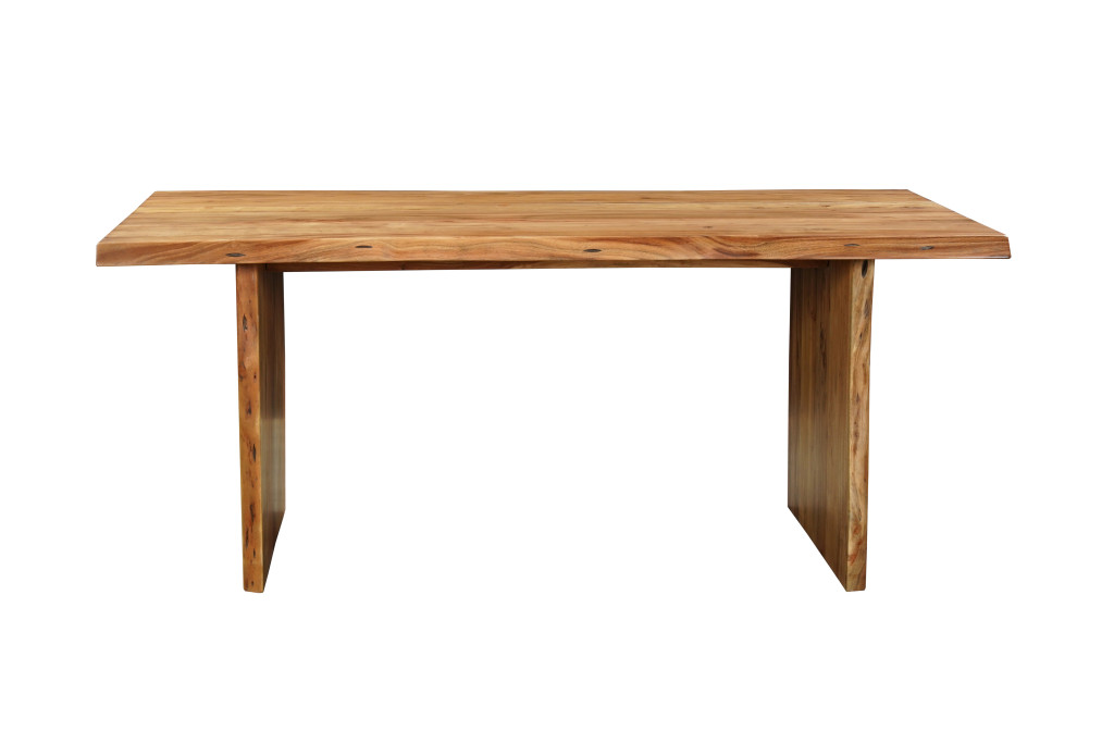 635826 30 x 72 x 40 in. Brown Solid Wood Dining Set with 6 Chair - 7 Piece