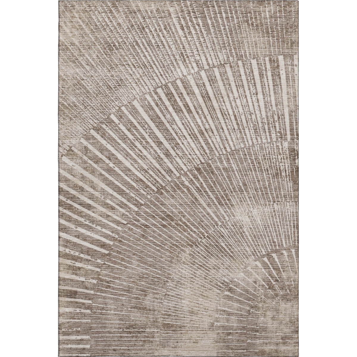648350 8 x 10 ft. Taupe & Ivory Geometric Transitional Washable Machine Made Rectangle Area Rug with UV Protection