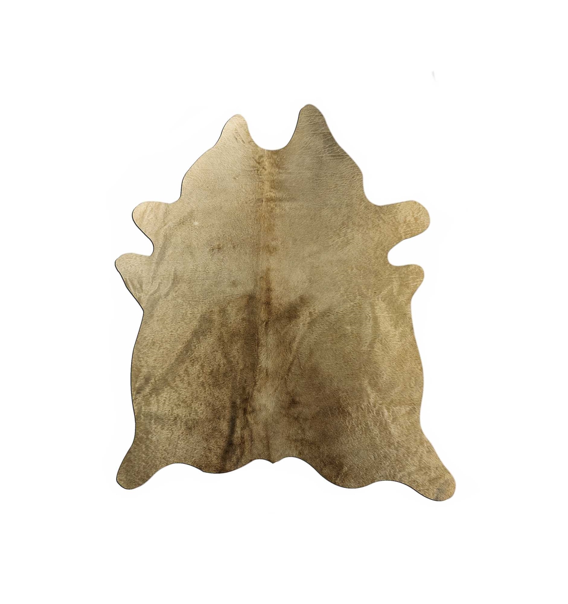 6 x 7 in. Natural Cowhide Area Rug, Taupe