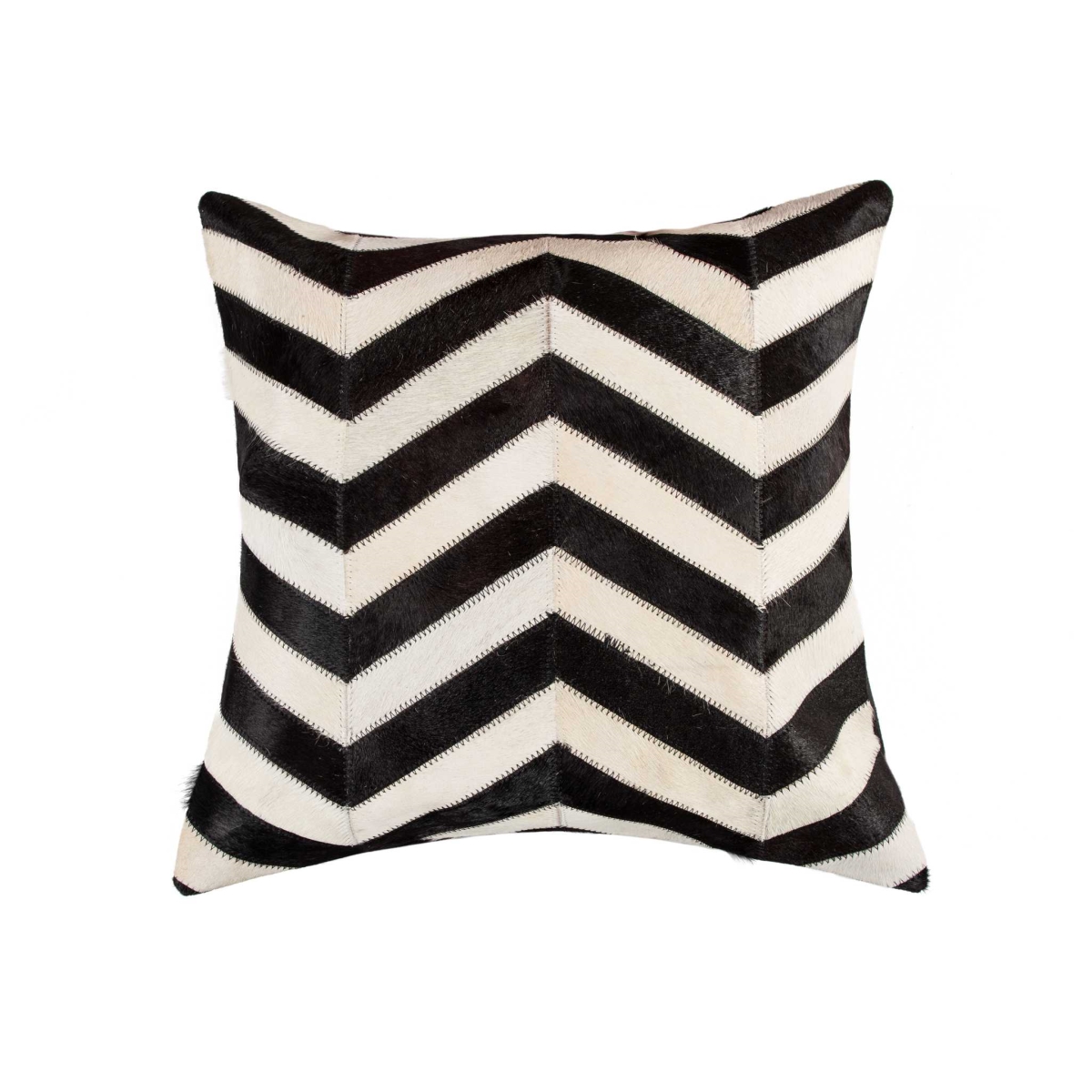 18 x 18 in. Chevron Pillow, Black & Natural