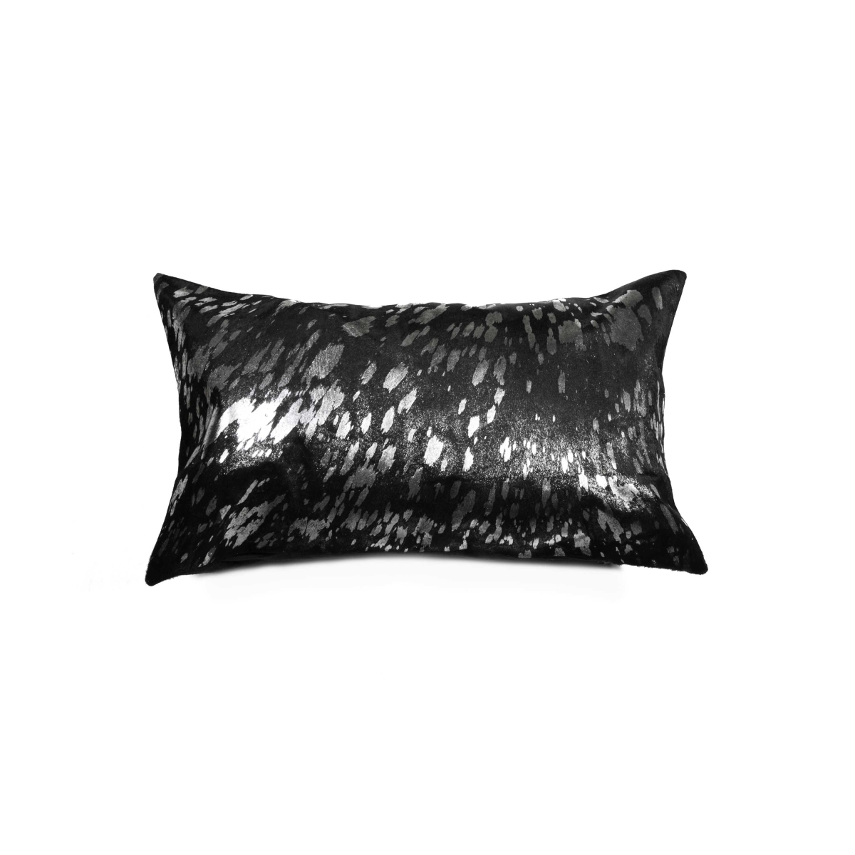 12 x 20 in. Cowhide Pillow, Gold & Black