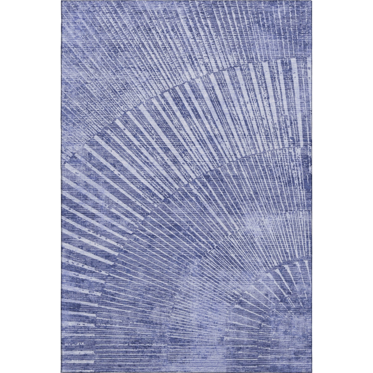 648339 9 x 12 ft. Navy Blue & Ivory Geometric Transitional Washable Machine Made Rectangle Area Rug with UV Protection