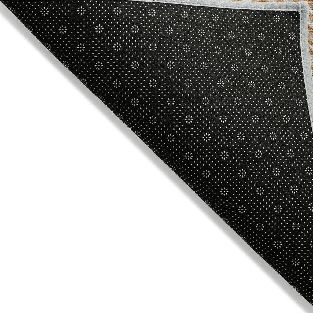 626713 10 x 14 ft. Copper, Ivory & Gray Geometric Washable Transitional Indoor & Outdoor Rectangle Area Rug