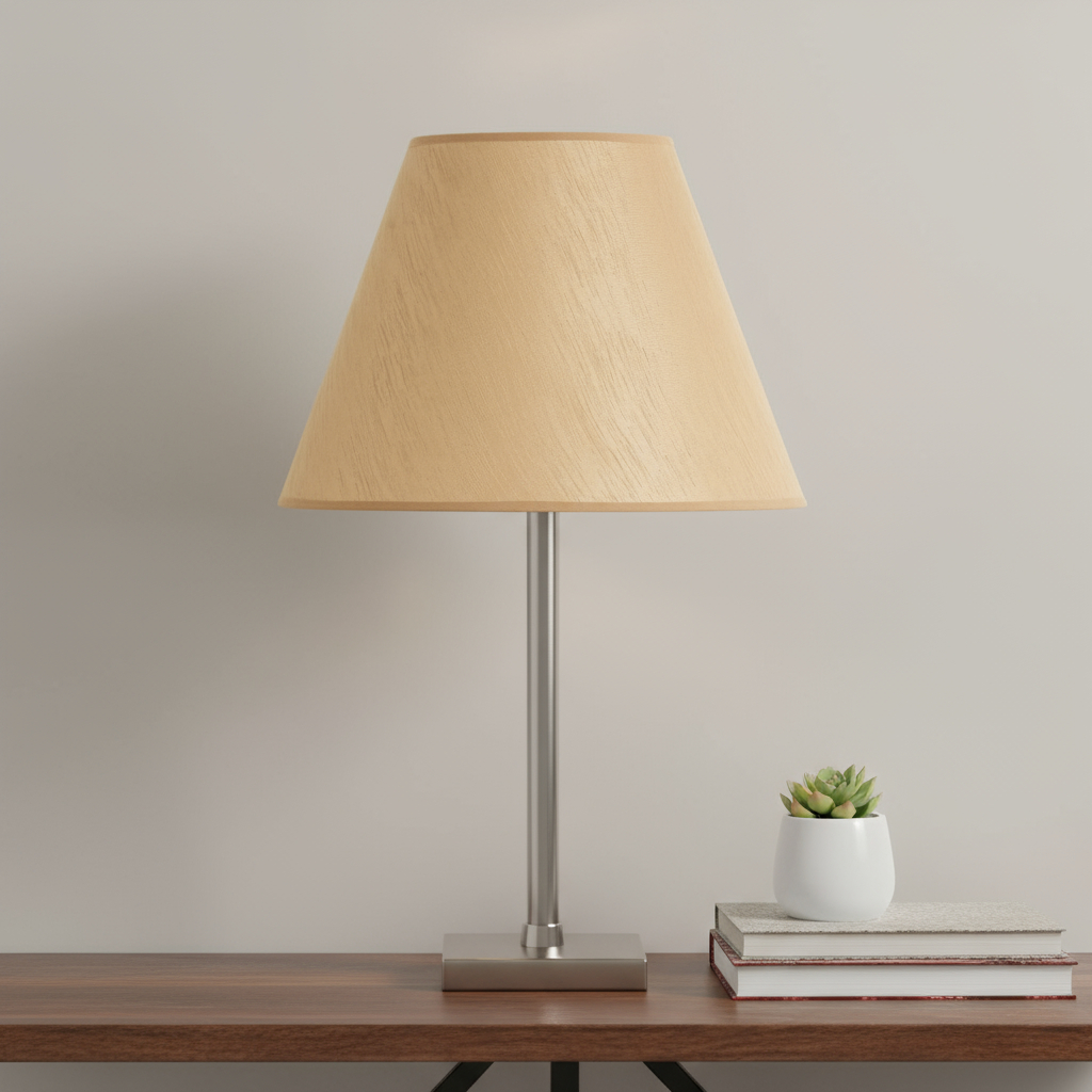 654701 Golden Brown Linen Plain Empire Lamp Shade