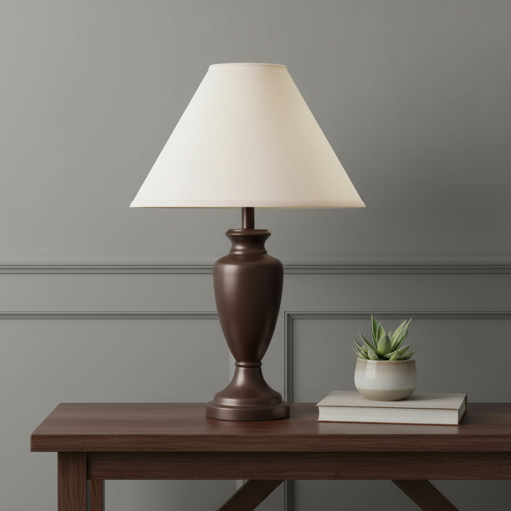 654739 Linen Plain Empire Lamp Shade - Off White