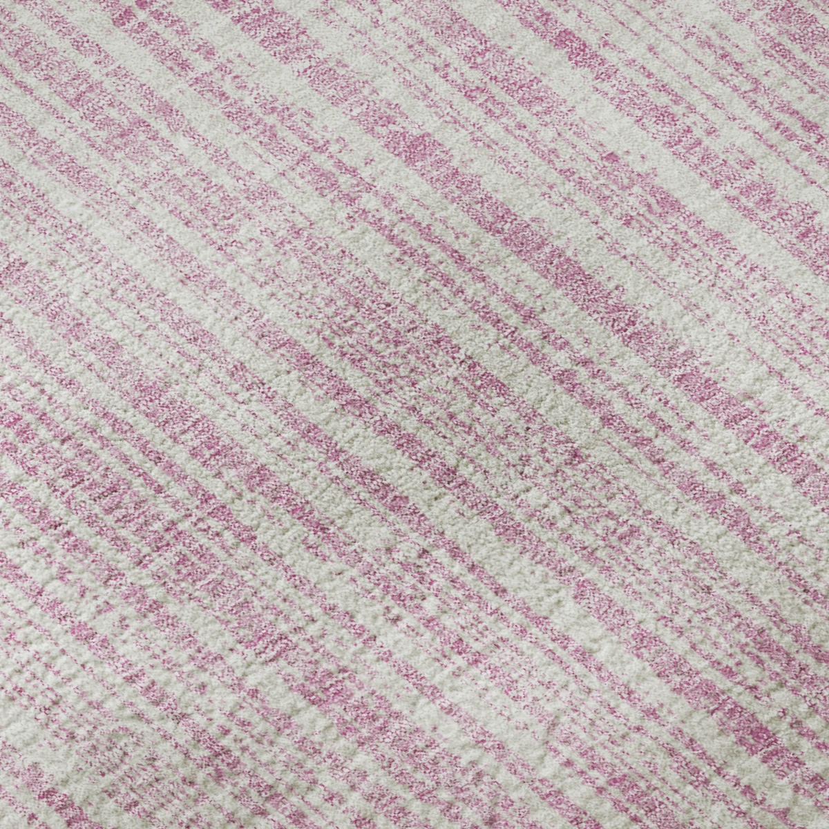 663858 10 x 14 ft. Pink & Ivory Striped Transitional Washable Machine Made Rectangle Area Rug with UV Protection