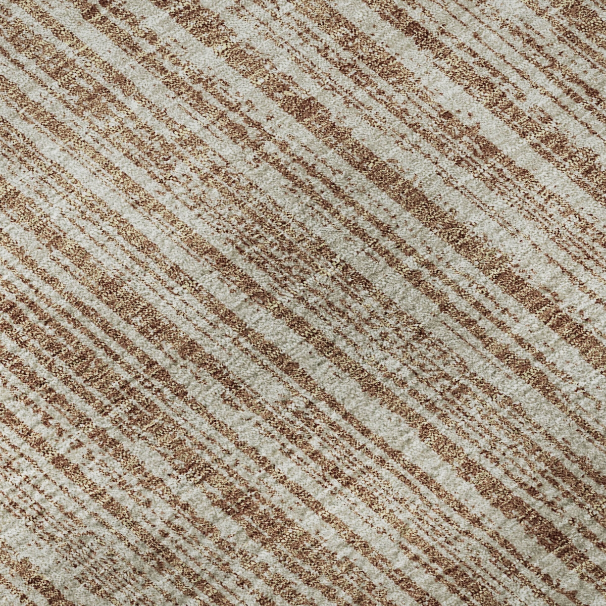 663852 10 x 14 ft. Rust & Beige Striped Transitional Washable Machine Made Rectangle Area Rug with UV Protection