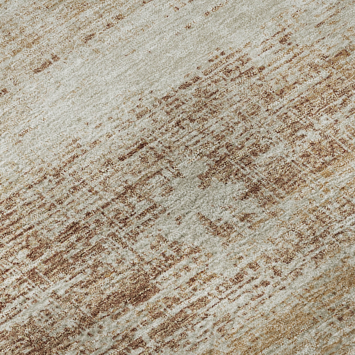 662919 8 x 10 ft. Copper & Beige Abstract Washable Machine Made Rectangle Area Rug with UV Protection