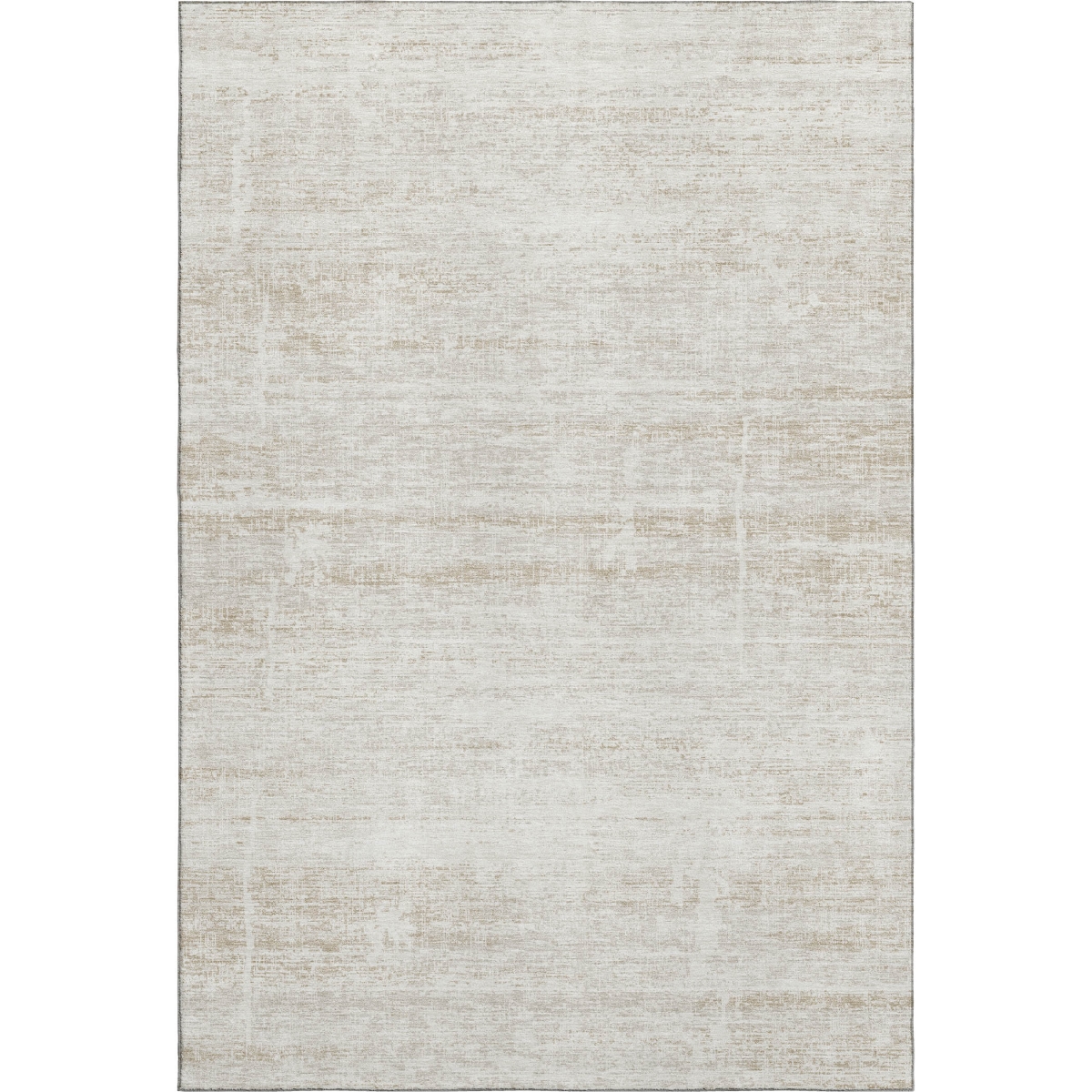662931 8 x 10 ft. Ivory & Beige Abstract Transitional Washable Machine Made Rectangle Area Rug with UV Protection