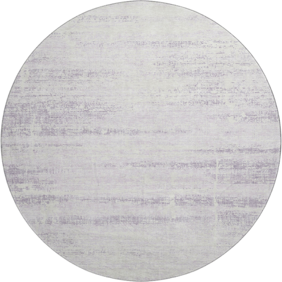 662936 8 ft. Lavender & Ivory Abstract Transitional Washable Round Area Rug with UV Protection