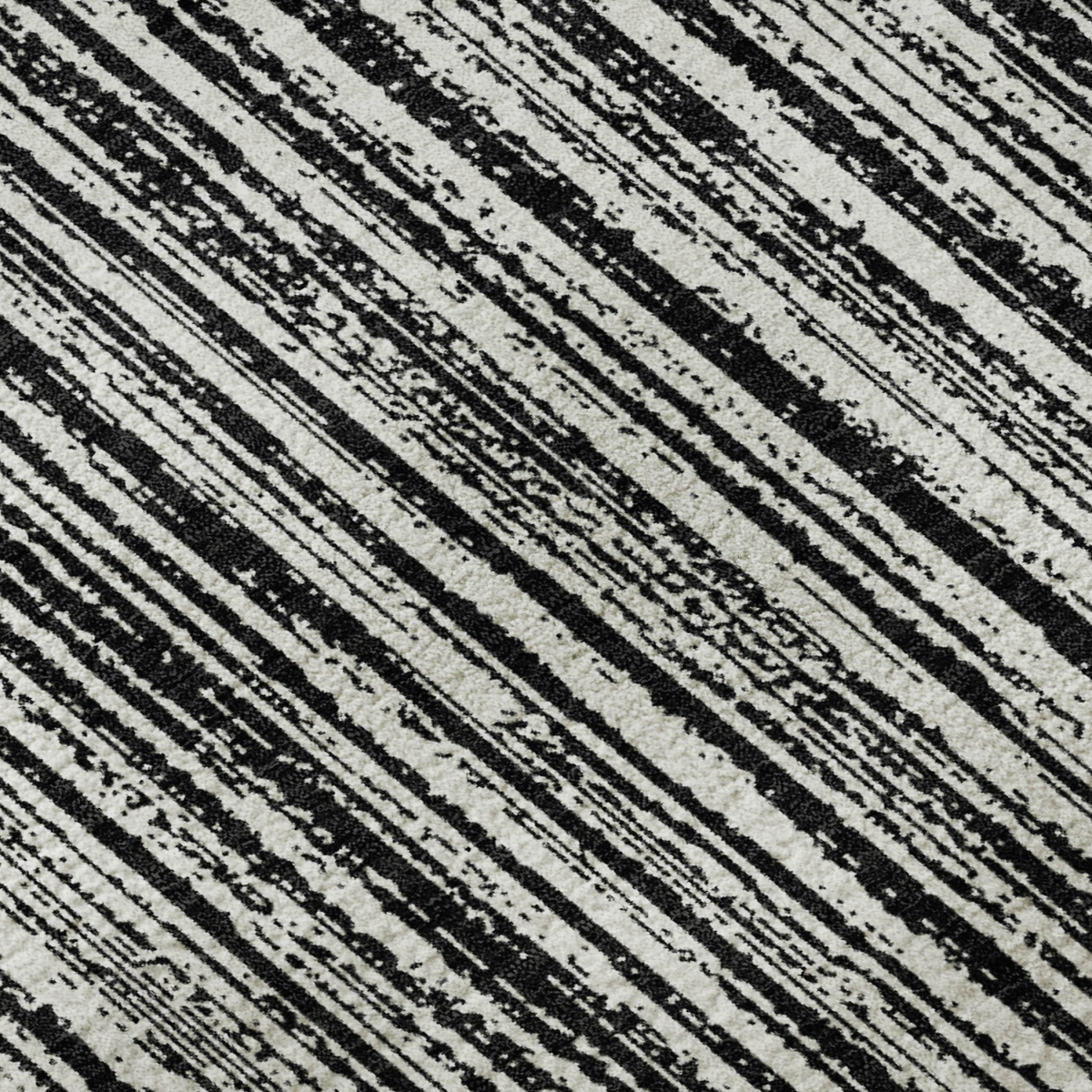 663803 9 x 12 ft. Black & Ivory Striped Transitional Washable Machine Made Rectangle Area Rug with UV Protection