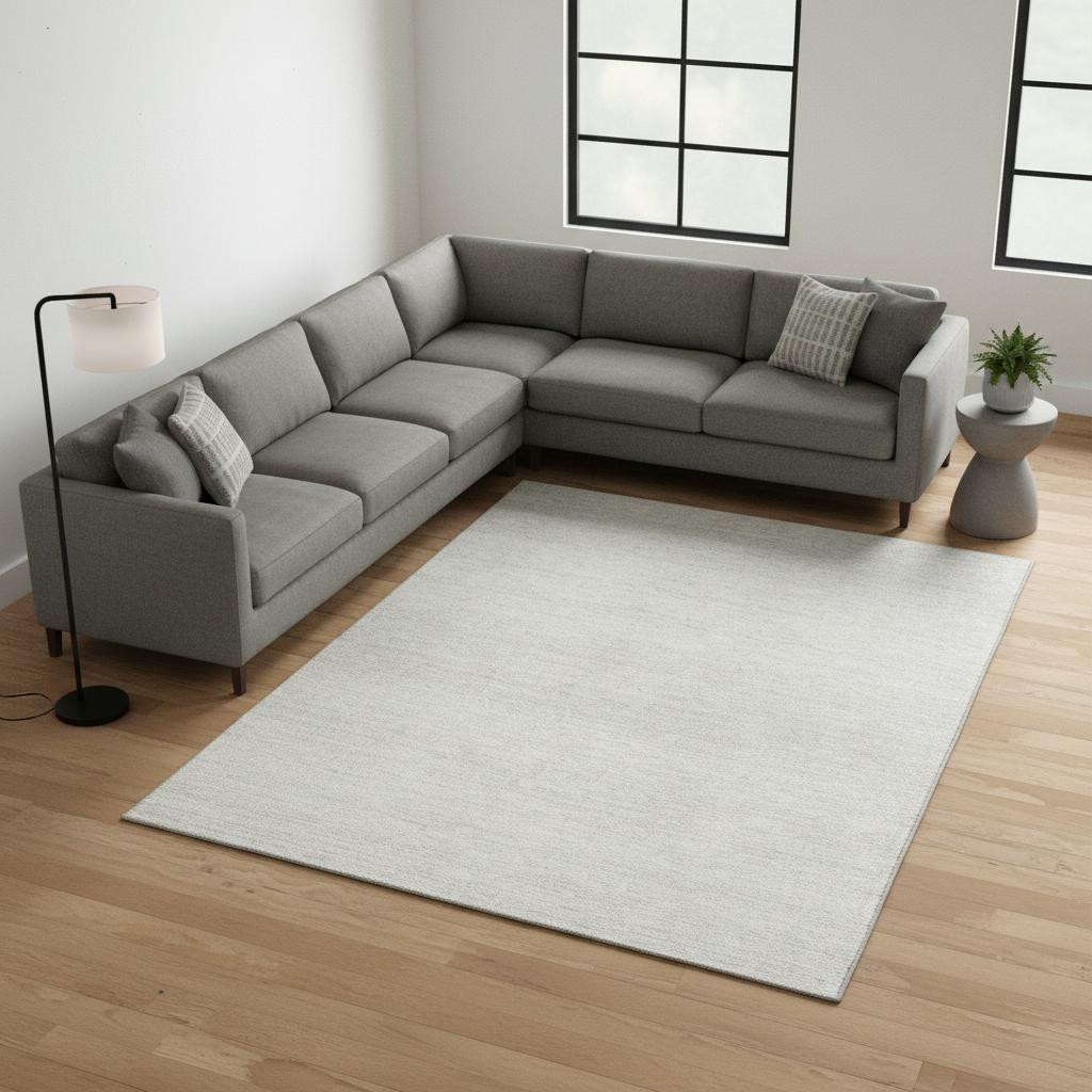 668130 9 x 12 ft. Ivory & Beige Striped Transitional Washable Machine Made Rectangle Area Rug with UV Protection
