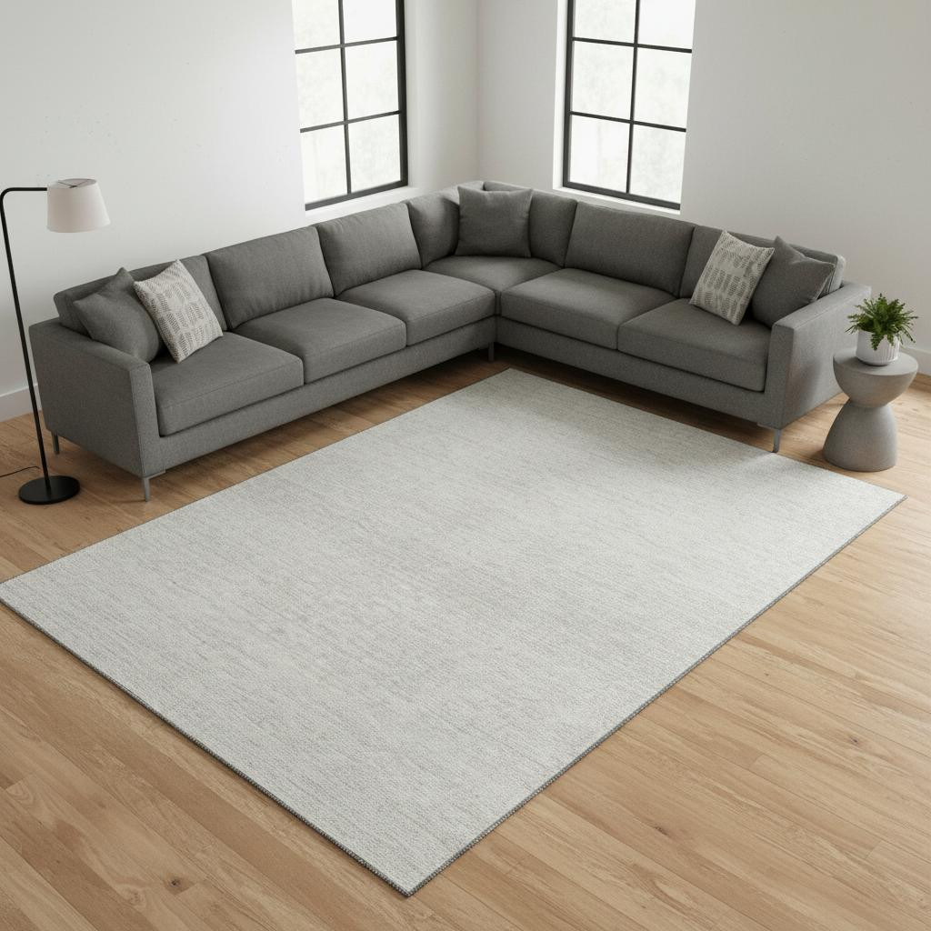 668129 8 x 10 ft. Ivory & Beige Striped Transitional Washable Machine Made Rectangle Area Rug with UV Protection