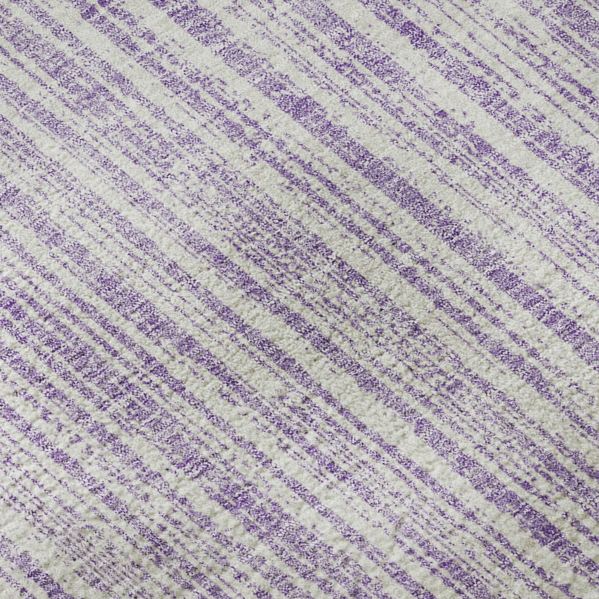 663838 8 x 10 ft. Lavender & Ivory Striped Transitional Washable Machine Made Rectangle Area Rug with UV Protection
