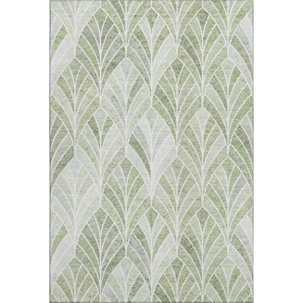 667623 10 x 14 ft. Sage & Ivory Geometric Transitional Washable Machine Made Rectangle Area Rug with UV Protection