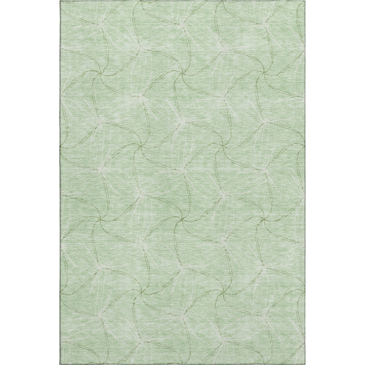 676578 10 x 14 ft. Mint Green & Ivory Geometric Transitional Washable Machine Made Rectangle Area Rug with UV Protection