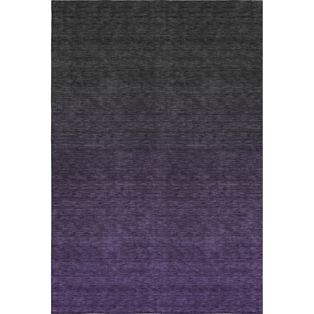 667311 9 x 12 ft. Eggplant & Charcoal Ombre Washable Machine Made Rectangle Area Rug with UV Protection