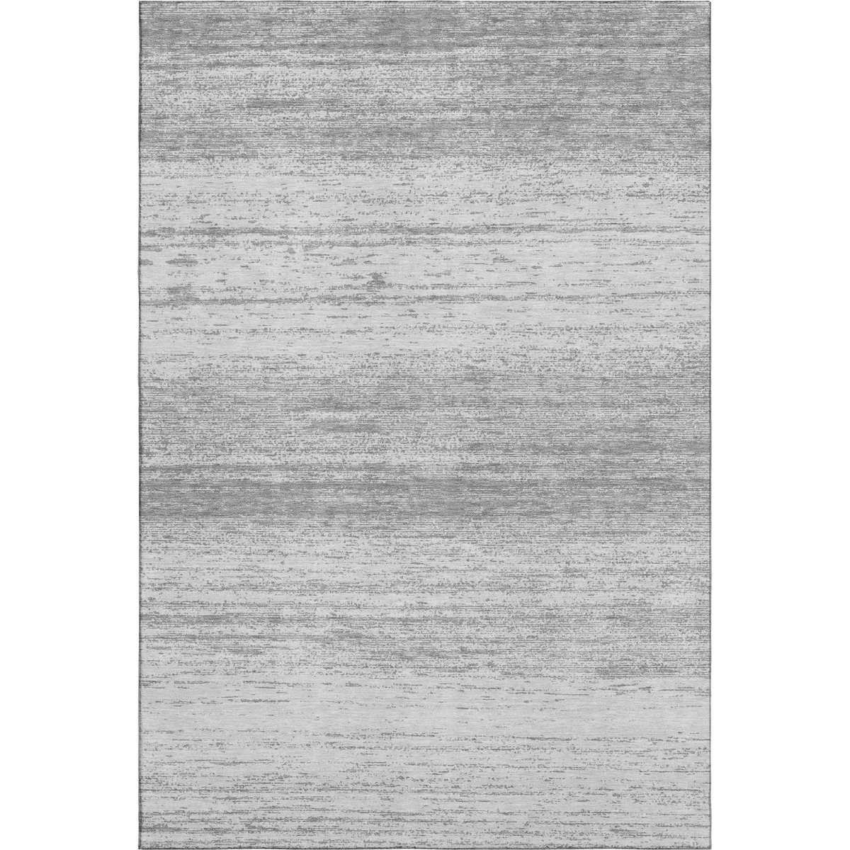 668123 8 x 10 ft. Gray & Silver Striped Transitional Washable Machine Made Rectangle Area Rug with UV Protection