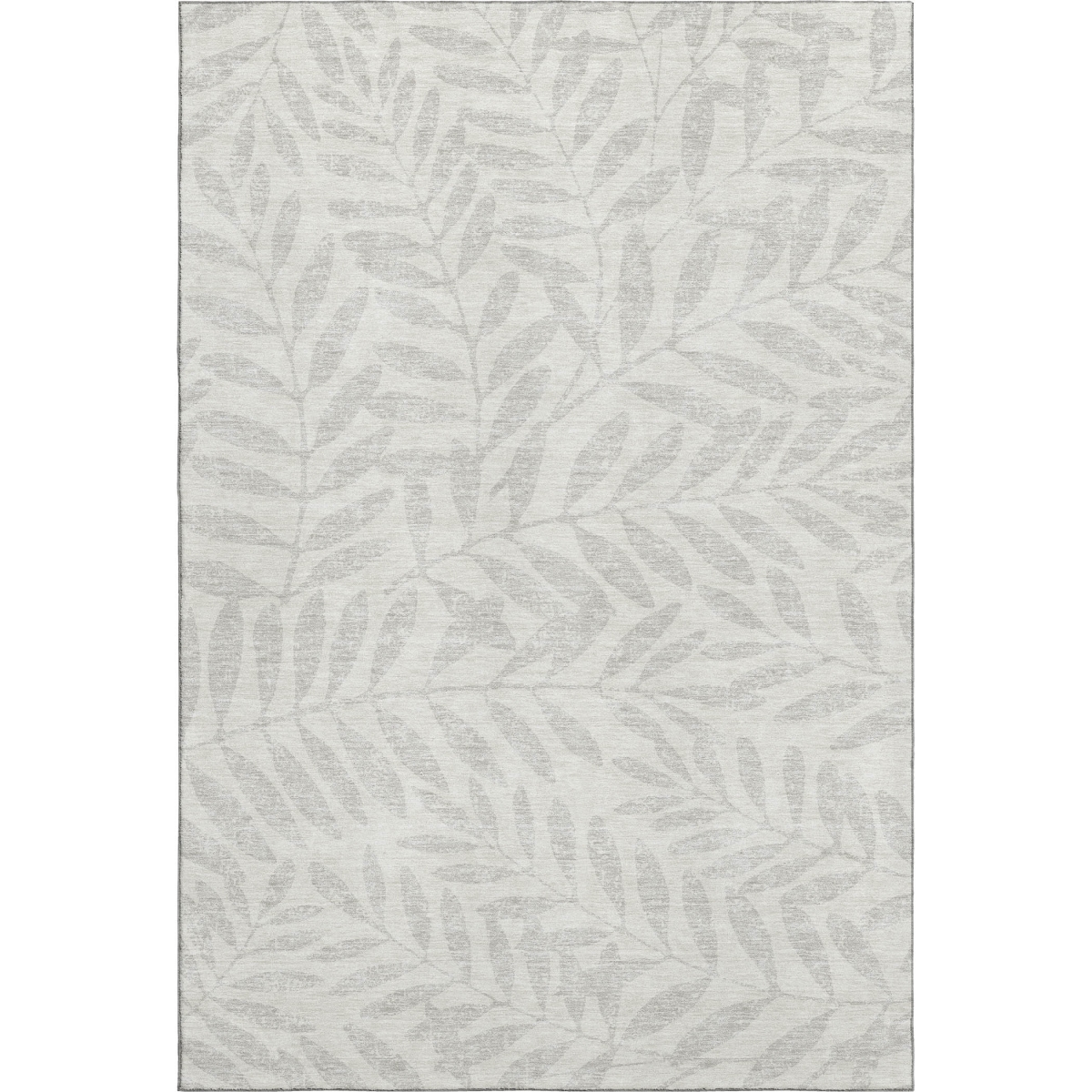 671458 5 x 8 ft. Ivory & Beige Floral Transitional Washable Machine Made Rectangle Area Rug with UV Protection