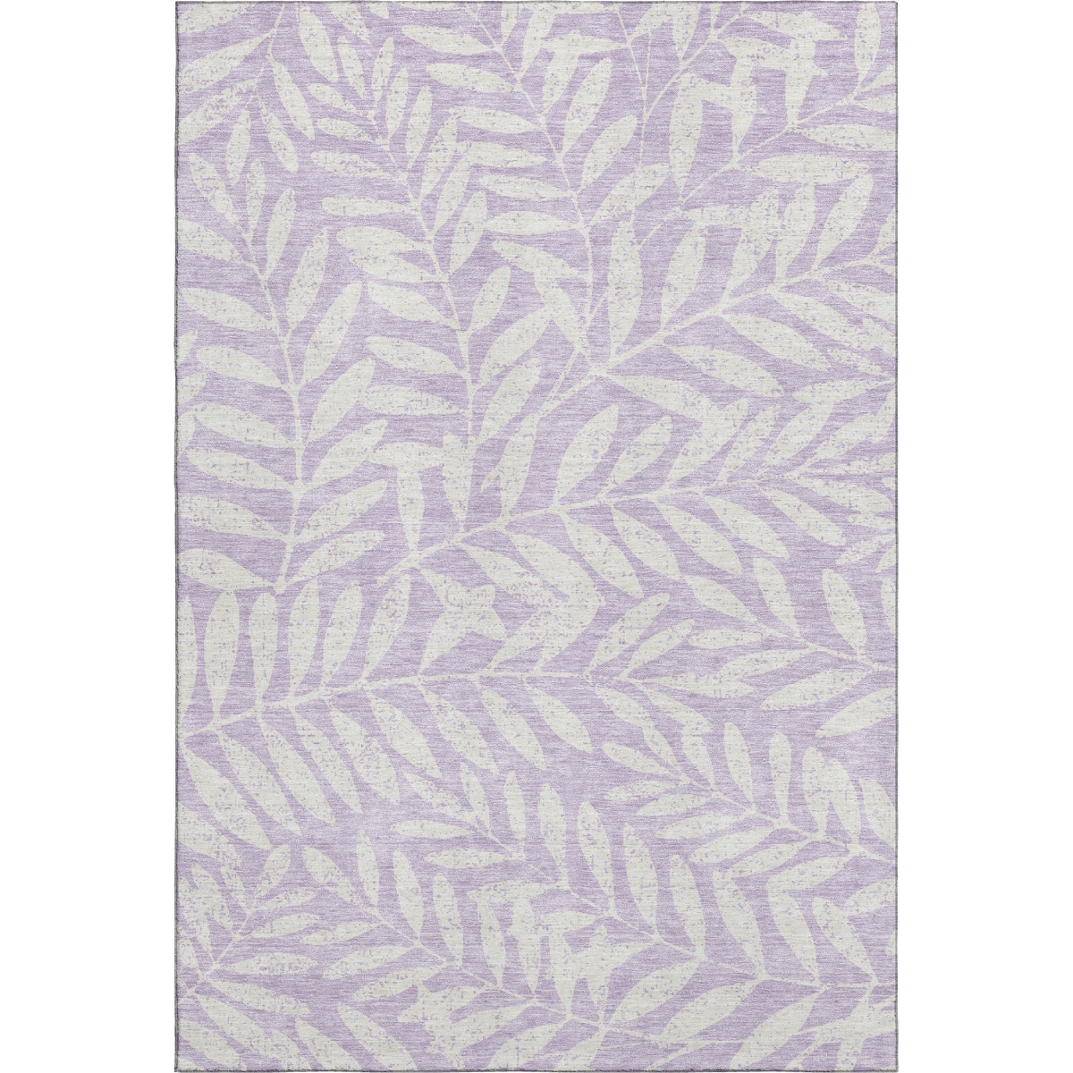 671467 9 x 12 ft. Lavender & Ivory Floral Transitional Washable Machine Made Rectangle Area Rug with UV Protection