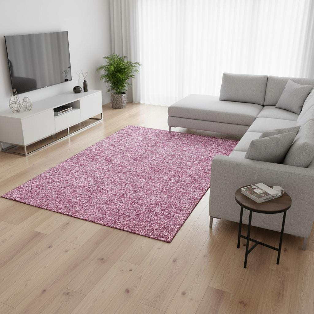 656399 9 x 12 ft. Blush & Ivory Floral Transitional Washable Machine Made Rectangle Area Rug with UV Protection