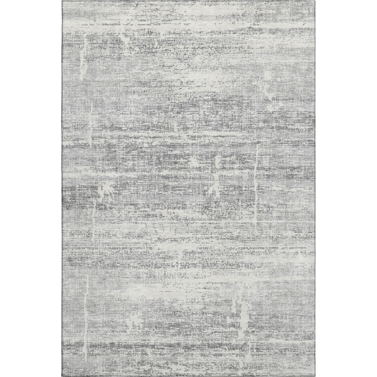 662949 8 x 10 ft. Silver & Gray Abstract Transitional Washable Machine Made Rectangle Area Rug with UV Protection