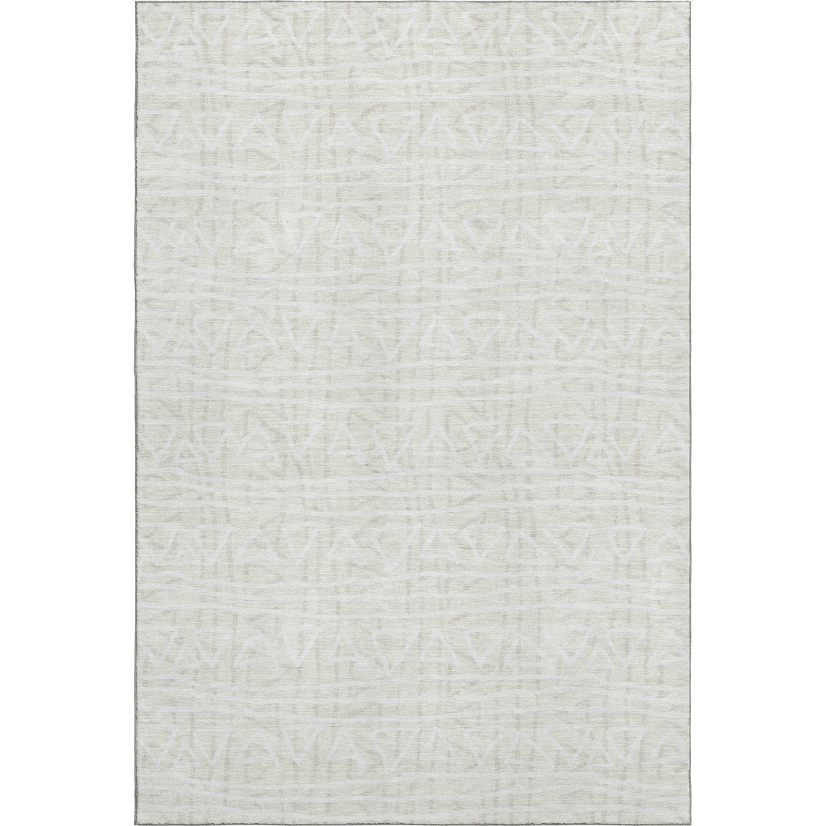 661730 9 x 12 ft. Ivory & Beige Geometric Transitional Washable Machine Made Rectangle Area Rug with UV Protection