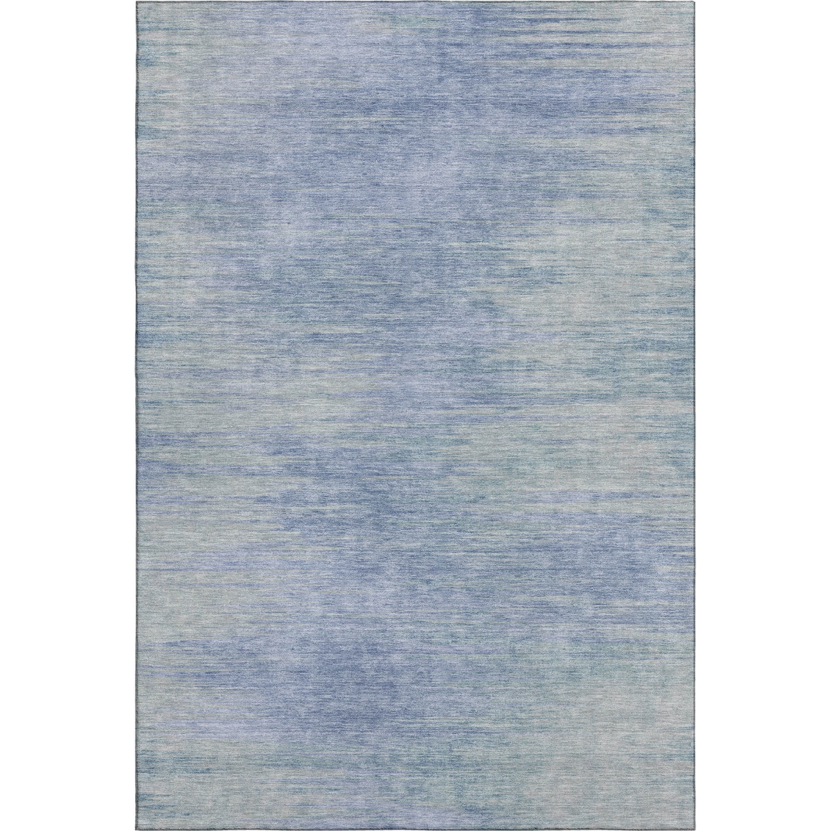 665567 10 x 14 ft. Denim Blue & Ivory Abstract Transitional Washable Machine Made Rectangle Area Rug with UV Protection