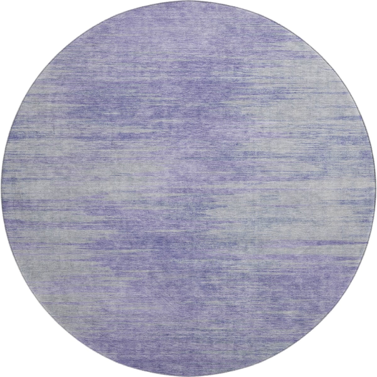 665576 8 ft. Plum & Ivory Abstract Transitional Washable Round Area Rug with UV Protection