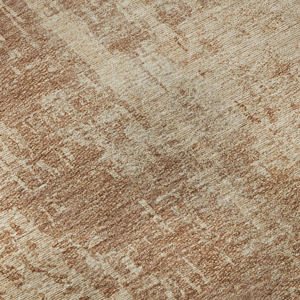 665669 10 x 14 ft. Terra Cotta & Copper Abstract Washable Machine Made Rectangle Area Rug with UV Protection