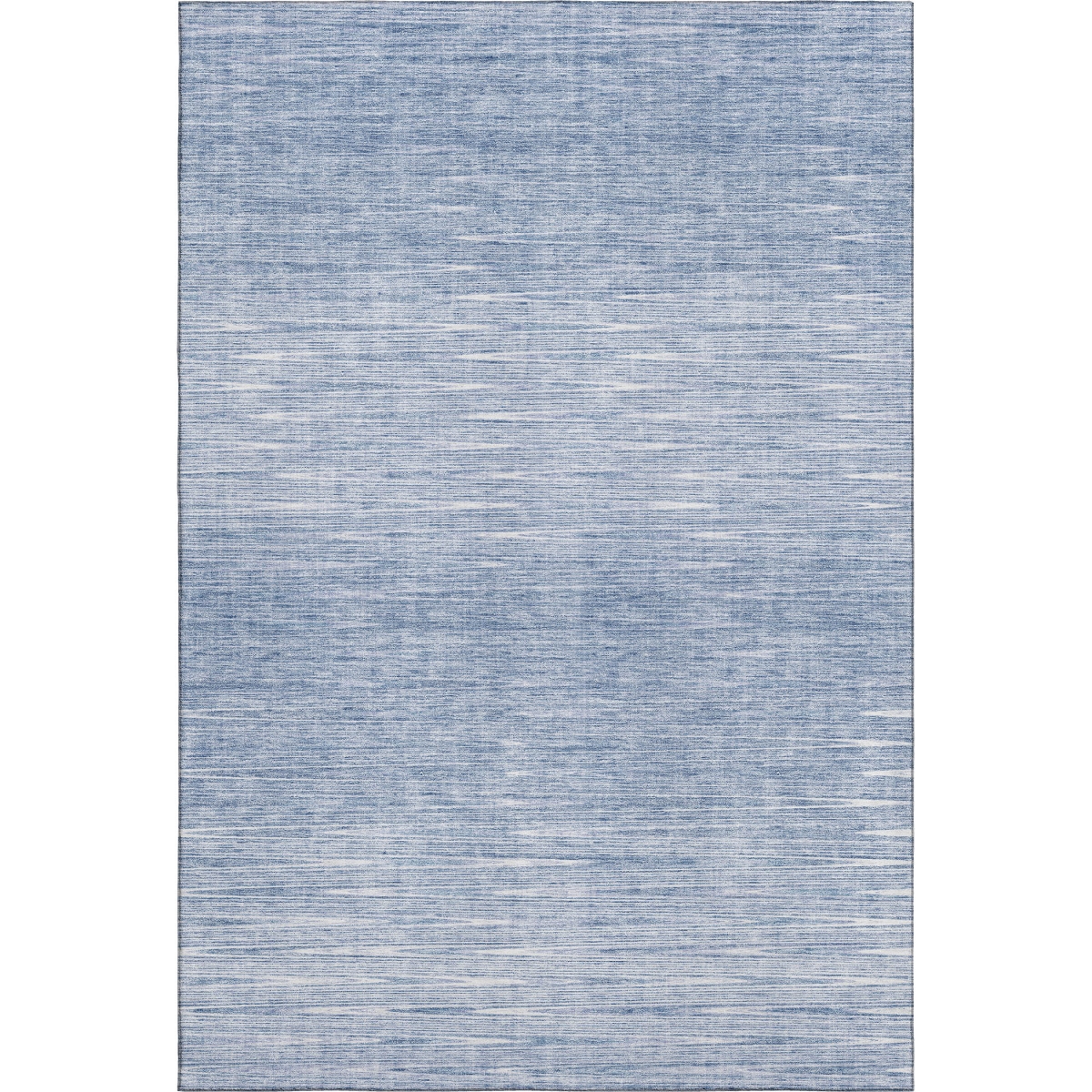 665764 9 x 12 ft. Denim Blue & Ivory Abstract Transitional Washable Machine Made Rectangle Area Rug with UV Protection