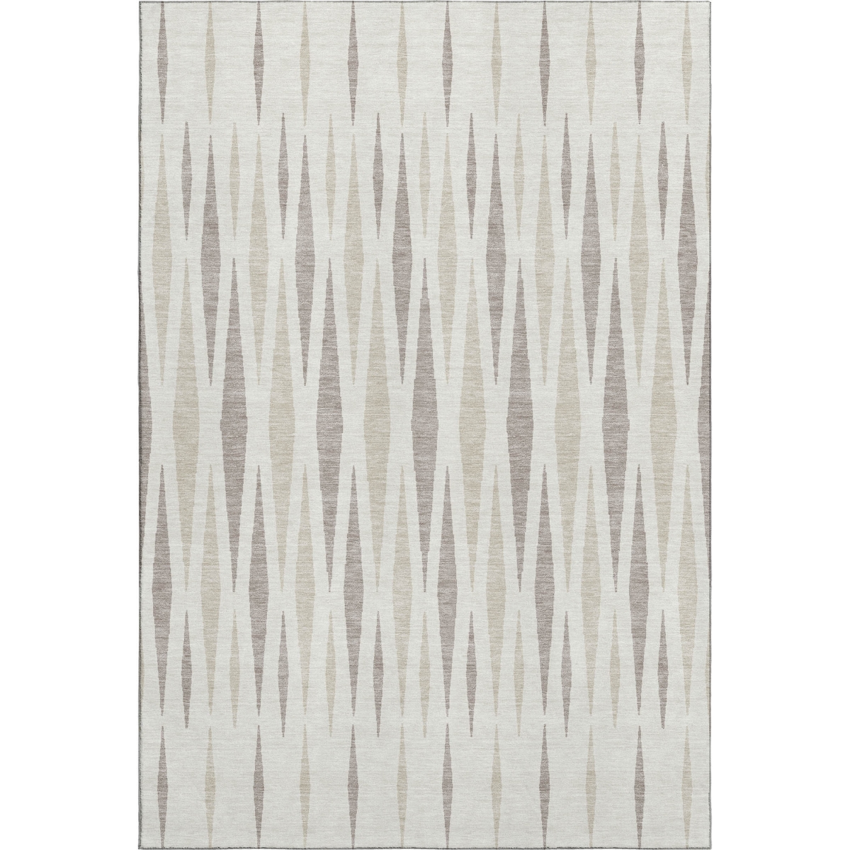 670061 8 x 10 ft. Ivory & Beige Geometric Transitional Washable Machine Made Rectangle Area Rug with UV Protection