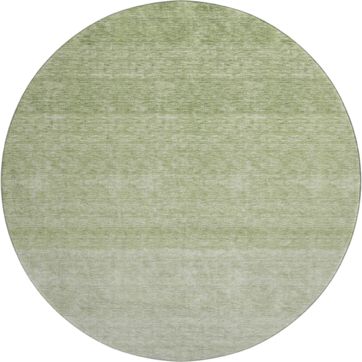 673792 8 ft. Green & Ivory Ombre Transitional Washable Round Area Rug with UV Protection