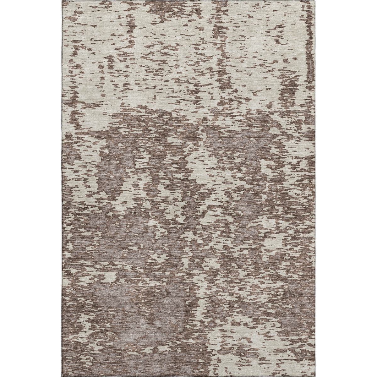 675228 10 x 14 ft. Brown & Beige Abstract Transitional Washable Machine Made Rectangle Area Rug with UV Protection
