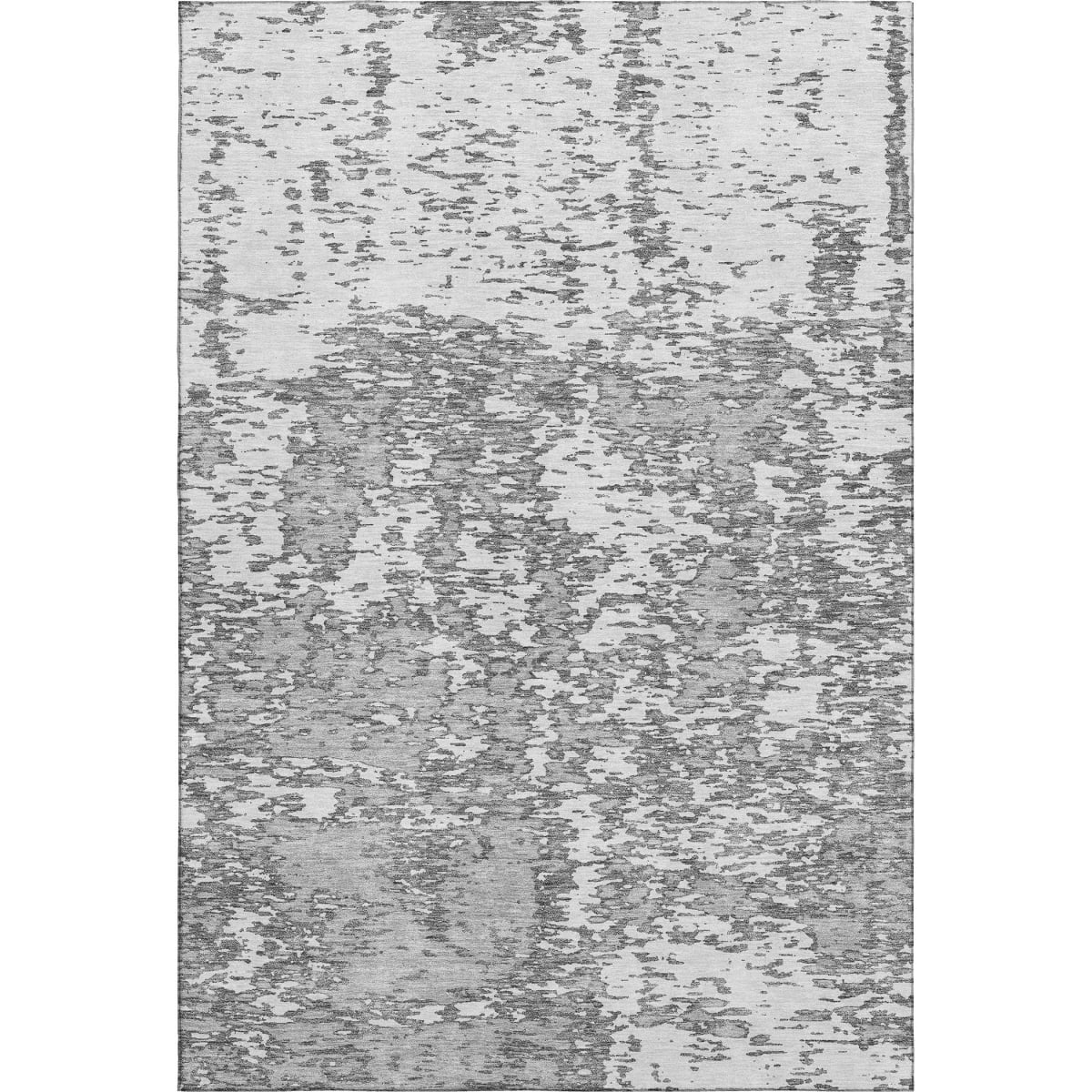 675245 9 x 12 ft. Gray & Silver Abstract Transitional Washable Machine Made Rectangle Area Rug with UV Protection