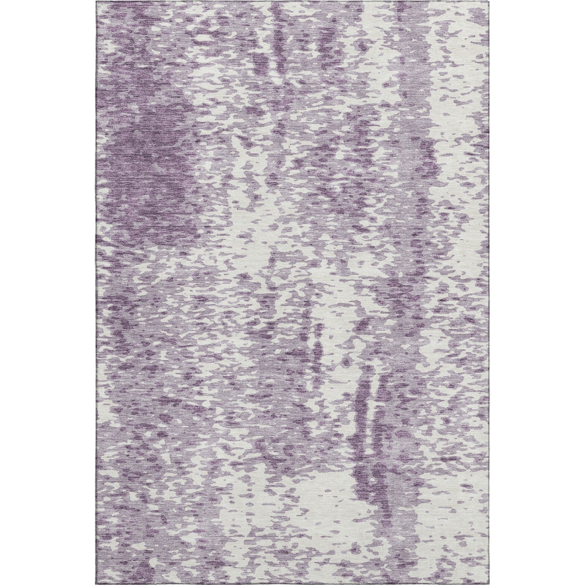 675458 5 x 8 ft. Lavender & Ivory Abstract Transitional Washable Machine Made Rectangle Area Rug with UV Protection
