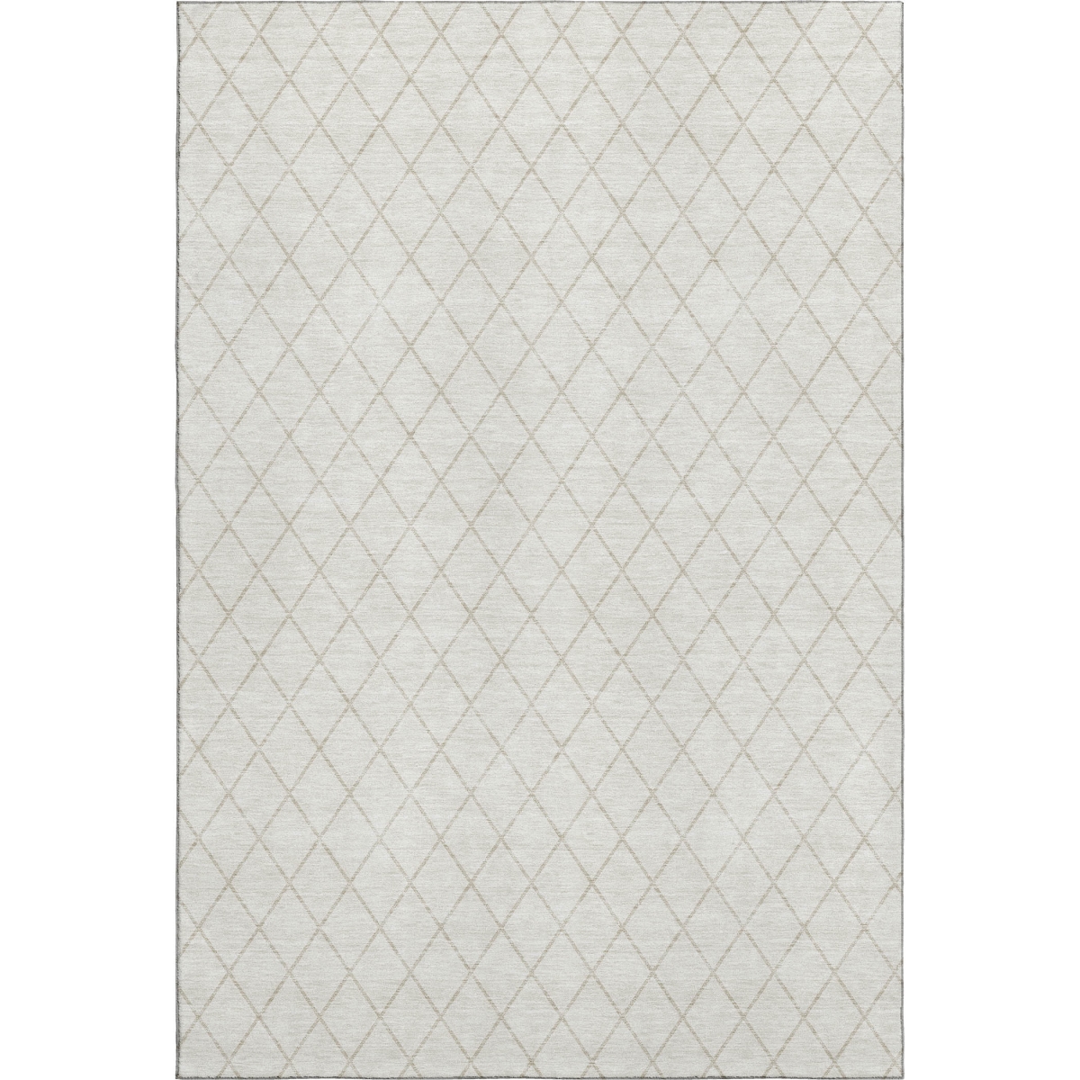 674093 8 x 10 ft. Ivory & Beige Geometric Transitional Washable Machine Made Rectangle Area Rug with UV Protection