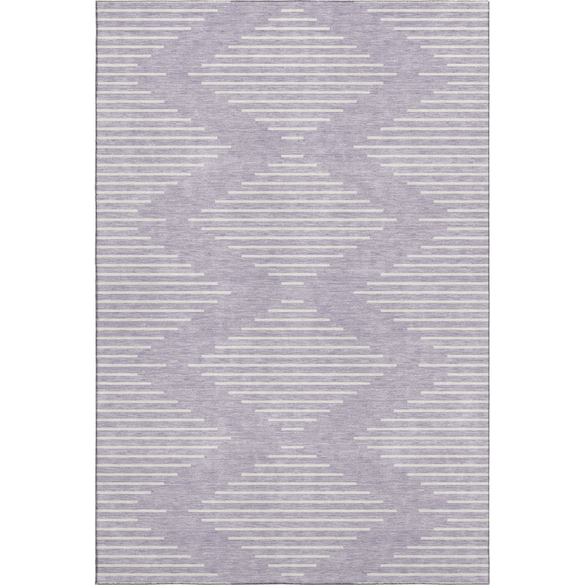 679750 10 x 14 ft. Lavender & Ivory Geometric Transitional Washable Machine Made Rectangle Area Rug with UV Protection