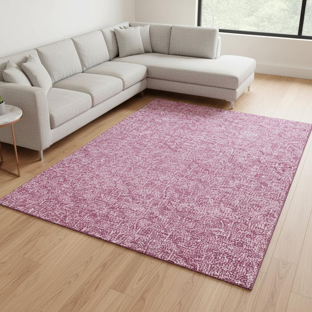 656400 10 x 14 ft. Blush & Ivory Floral Transitional Washable Machine Made Rectangle Area Rug with UV Protection