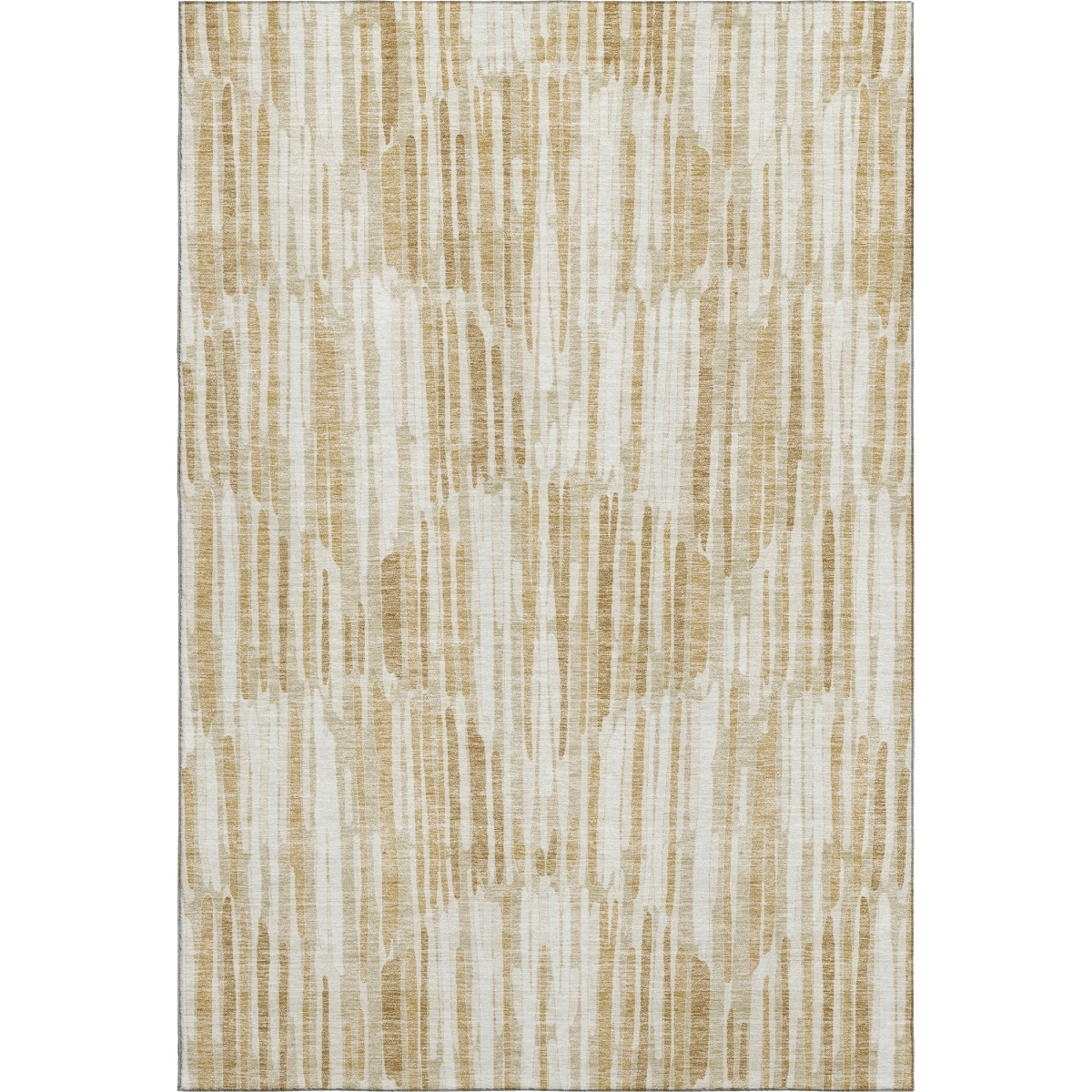 662295 10 x 14 ft. Gold Ivory & Beige Abstract Washable Machine Made Rectangle Area Rug with UV Protection