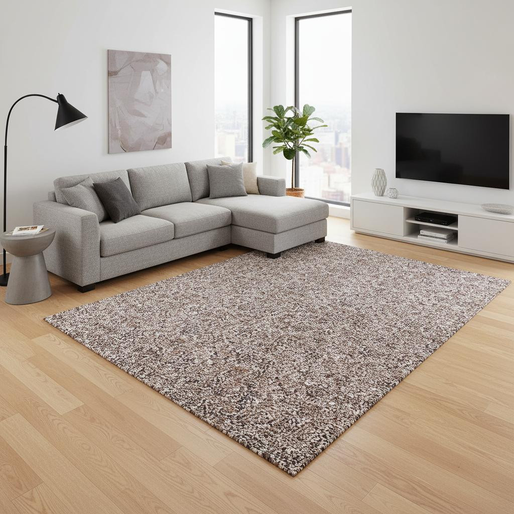 655046 8 x 10 ft. Copper & Gray Floral Washable Machine Made Rectangle Area Rug with UV Protection