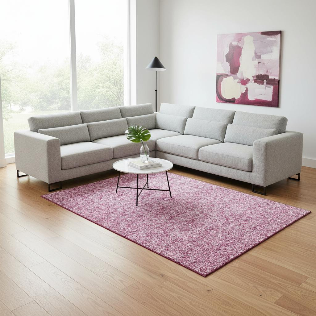 656398 8 x 10 ft. Blush & Ivory Floral Transitional Washable Machine Made Rectangle Area Rug with UV Protection