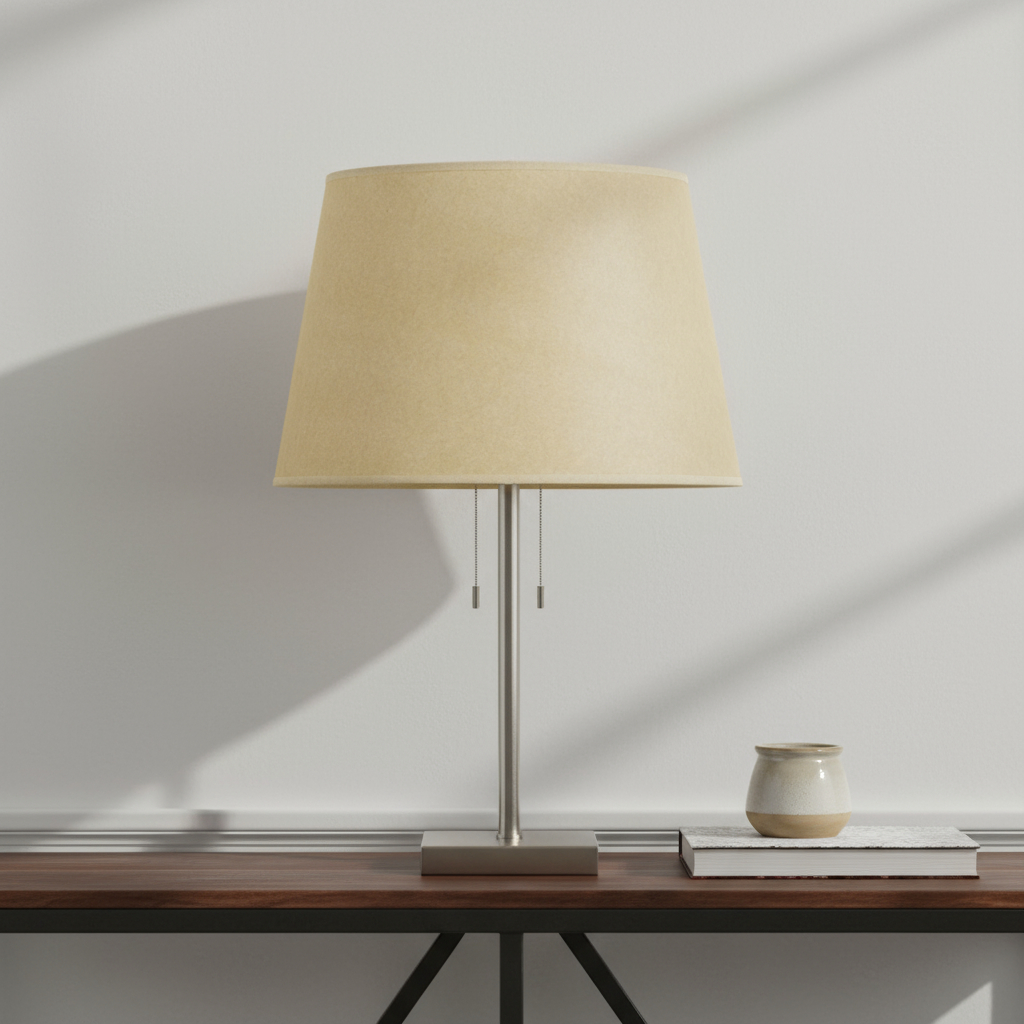 654705 Tan Linen Plain Drum Lamp Shade