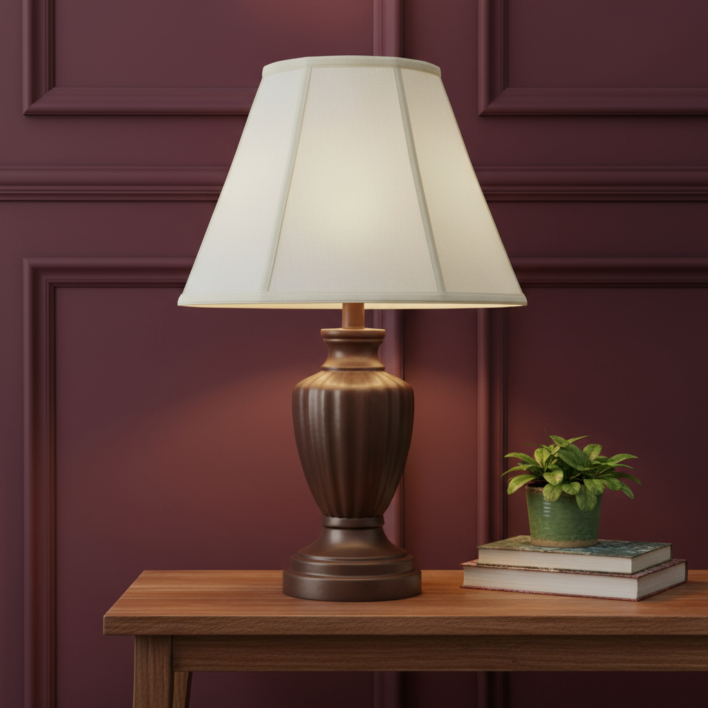 654727 9 x 12 x 12 in. Eggshell Linen Piped Empire Lamp Shade