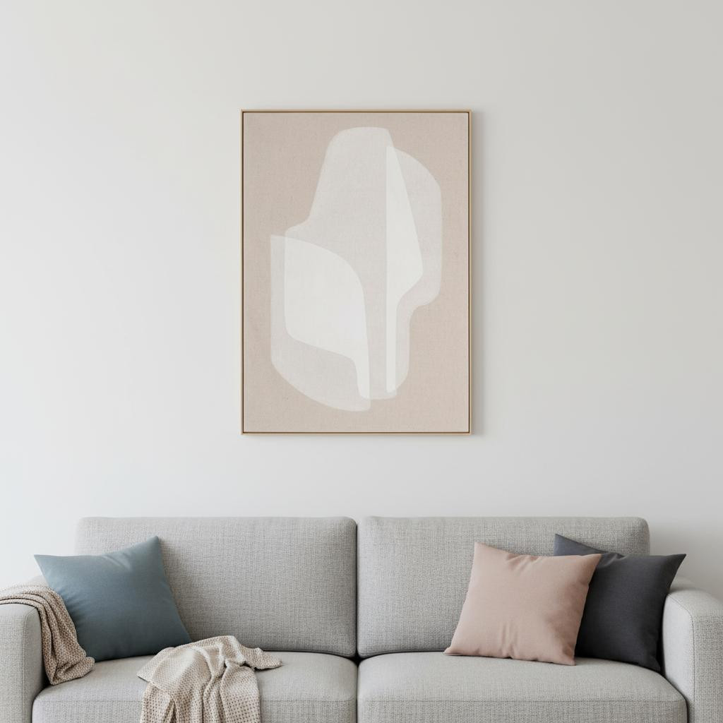 653981 Blanchard Hand Painted Brown Floater Frame Wall Art