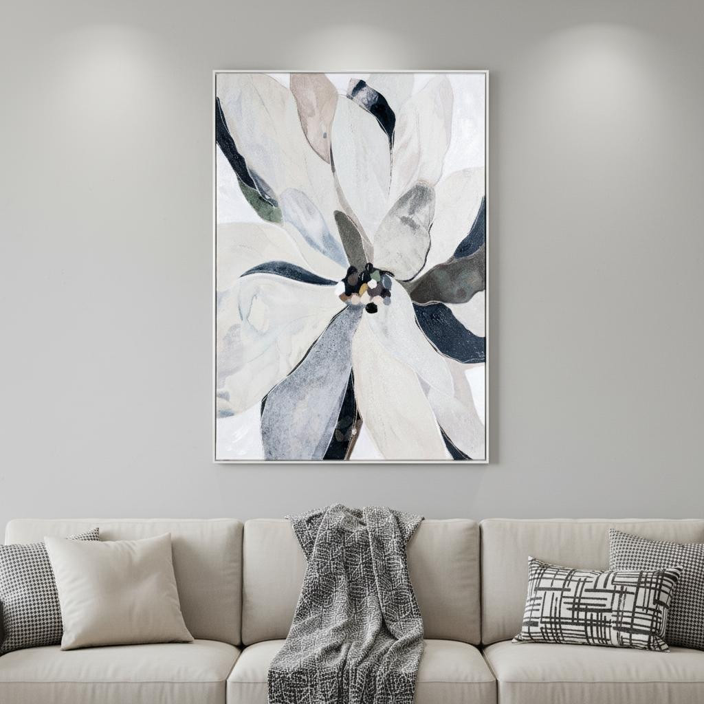 653957 Sonatina I Hand Painted Brown Floater Frame Wall Art
