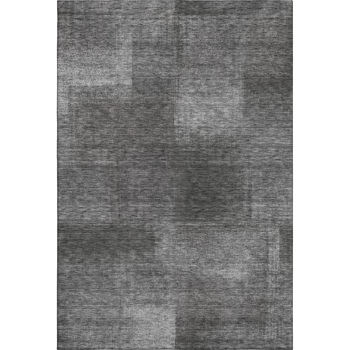 662573 10 x 14 ft. Gray & Ivory Abstract Transitional Washable Machine Made Rectangle Area Rug with UV Protection