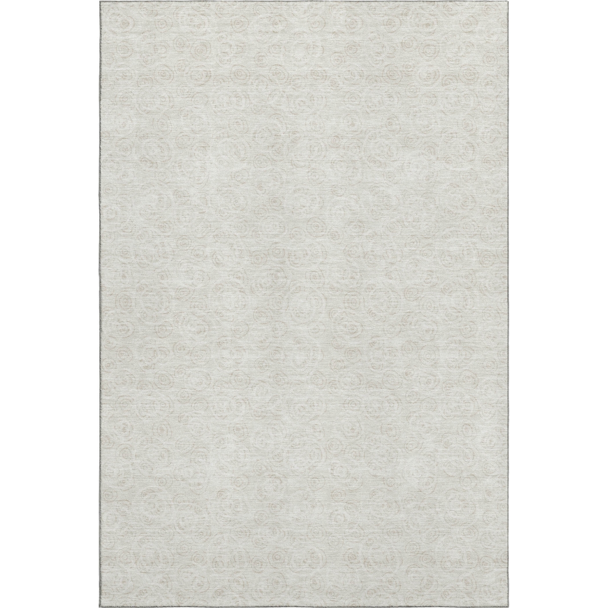 661587 10 x 14 ft. Ivory & Beige Polka Dot Transitional Washable Machine Made Rectangle Area Rug with UV Protection